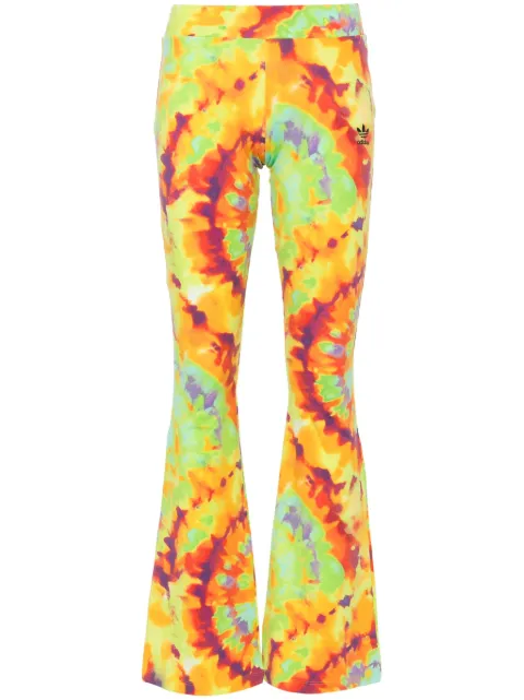 adidas tie-dye flared trousers Yellow IY7597
