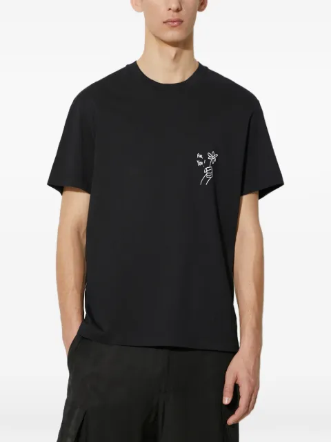 Neil Barrett floral-print T-shirt Black MY70267AY526
