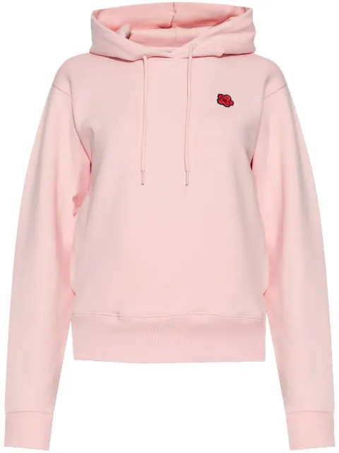 Kenzo Boke Flower-print cotton hoodie Pink FE62SW1624MT
