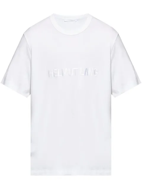 Helmut Lang logo-embroidered cotton T-shirt White O04HM599