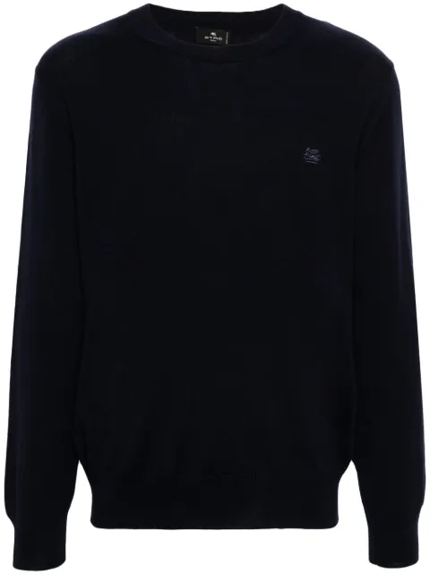 ETRO wool jacquard sweater Blue MRKF0003AL257