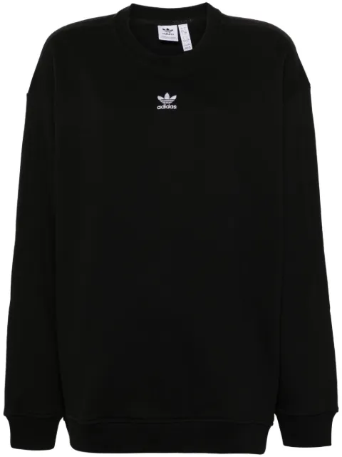 adidas trefoil-logo cotton sweatshirt Black IY9630