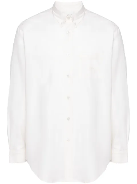 Drôle De Monsieur La Chemise Oxford cotton shirt White PERMSH173CO116