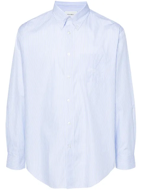 Drôle De Monsieur La Chemise Rayée cotton shirt Blue PERMSH171CO151