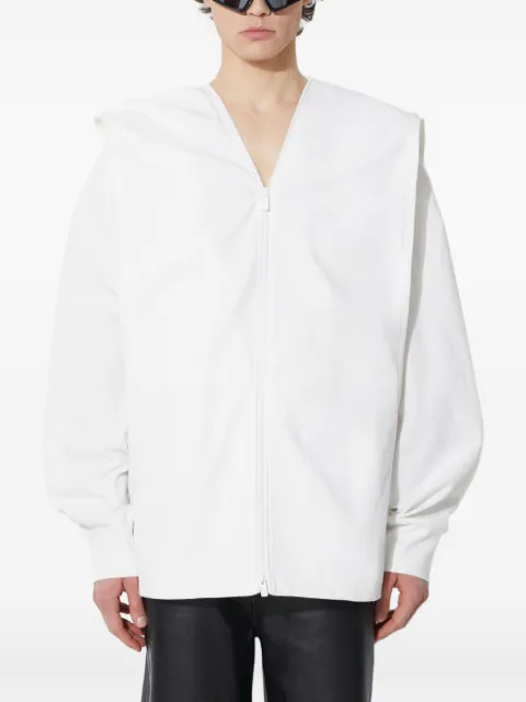 A.A. Spectrum zip-front wide-collar jacket White 81241114