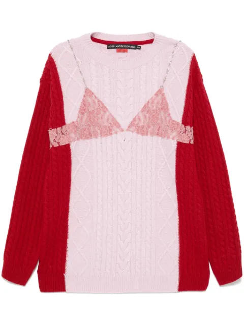 Andersson Bell lace lingerie jumper Pink ATB1183W