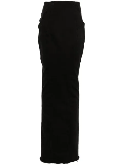 ENTIRE STUDIOS Channel denim maxi skirt Black ES2572MA
