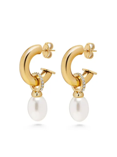 Nialaya Jewelry pearl-detailing earrings Gold WEAR039