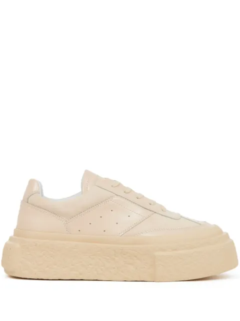 MM6 Maison Margiela numbers-motif leather sneakers Neutrals S59WS0221P7985