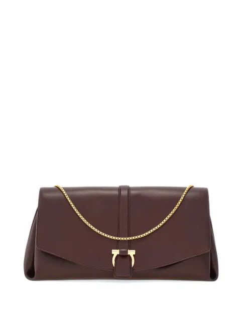 Ferragamo large front flap soulder bag Red 777243