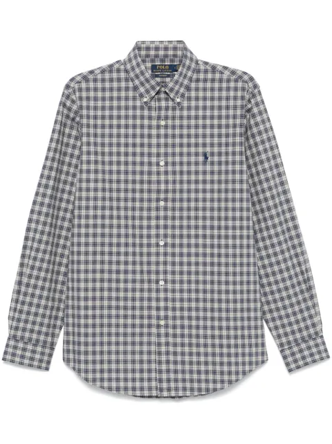 Polo Ralph Lauren plaid check poplin shirt Blue 710953701003