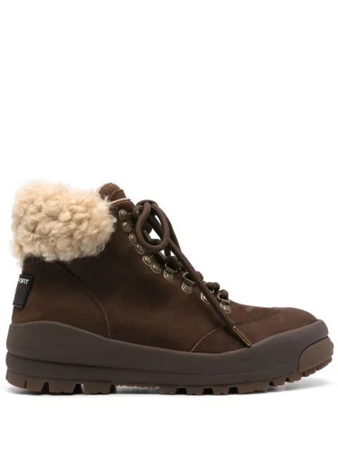 Polo Ralph Lauren shearling-trim hiking boots Brown 804917245002