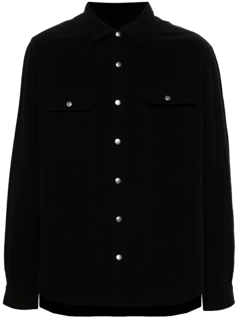 Rick Owens felted shirt jacket Black RU02D6729WLD
