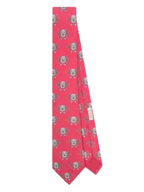Hermès Pre-Owned 2000s drum-patterned silk tie Red HER180DRP