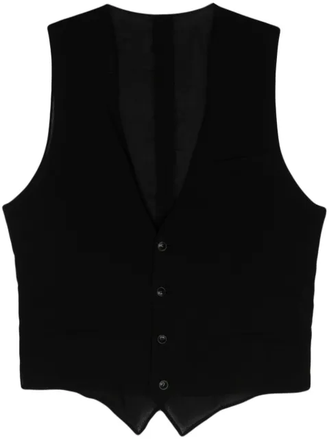 Dolce & Gabbana Pre-Owned 2000s single-breasted silk waistcoat Black DOLG280BAN