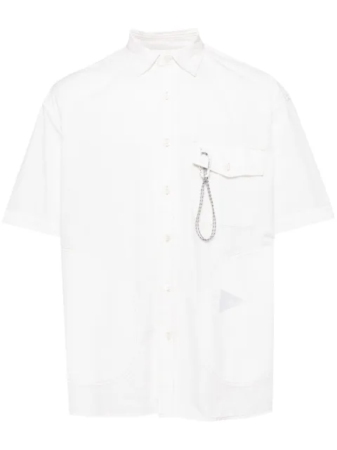 and Wander appliqué-detail short-sleeve shirt White 5744183166