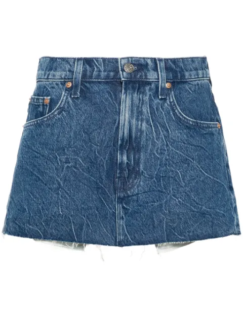 MOTHER The Fun Dip Micro Cut denim miniskirt Blue 900711321