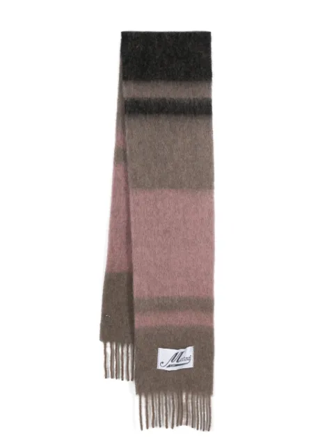 Marni striped brushed scarf Neutrals SCMC0122Y0UAW037