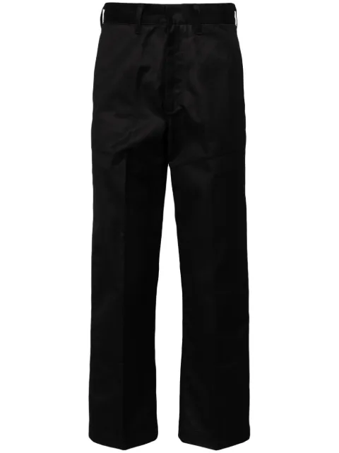 SAINT MXXXXXX pressed-crease straight-leg trousers Black SMYS80000048