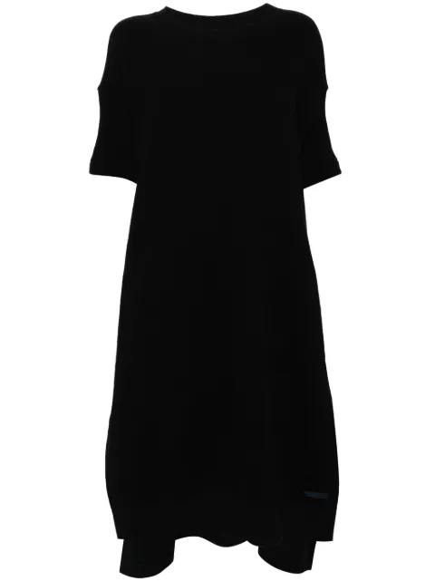 Yohji Yamamoto side-slit midi dress Black FBT92002