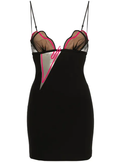 Nensi Dojaka Heartbeat mini dress Black NDSS24DR189