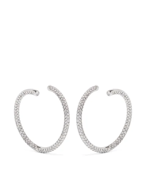 Swarovski Dextera sculpted hoop earrings Silver 5695939