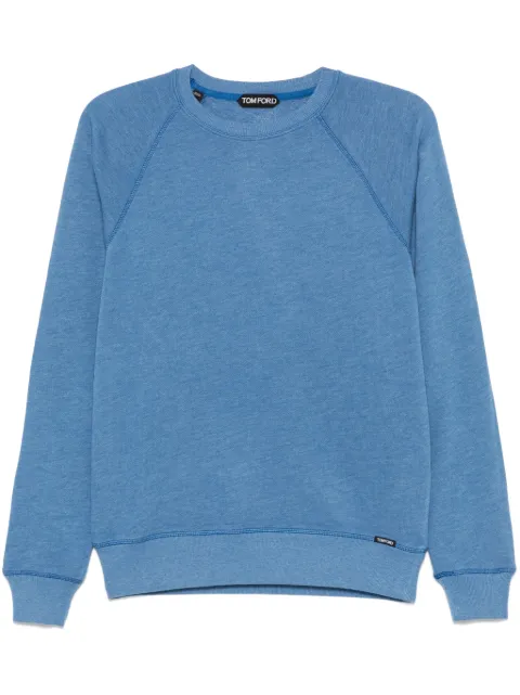 TOM FORD logo-patch sweatshirt Blue JCL019JMC021S24