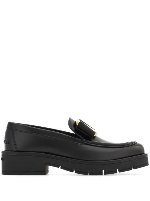 Ferragamo chunky Vara bow loafers Black 777353