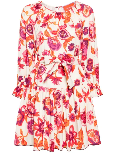 La DoubleJ The Uma belted mini dress Neutrals DRE0659VIS014HOT01WH03
