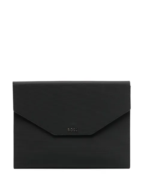 BOSS faux-leather A4 folder Black HDF414A