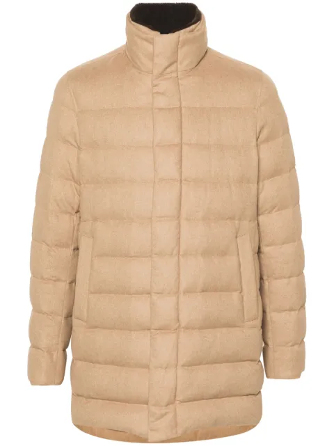 Herno high-neck zip-up quilted coat Neutrals PI001175U38087