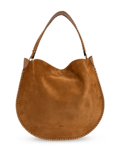 ISABEL MARANT Oskan whipstitch shoulder bag Brown PP0200FBB2C06M