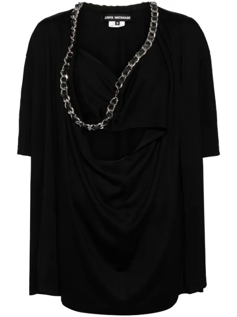 Junya Watanabe asymmetric-sleeve T-shirt Black JNT014051