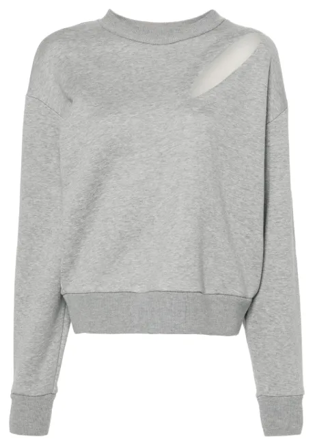 Alexander McQueen cut-out jersey sweatshirt Grey 794769QLAC8