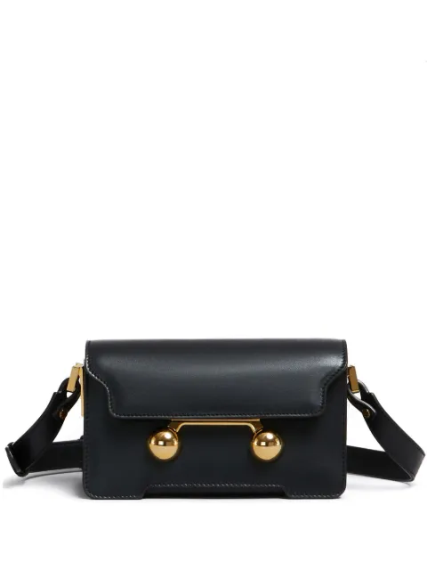Marni mini Trunkaroo leather shoulder bag Black SBMP0193U0P6948