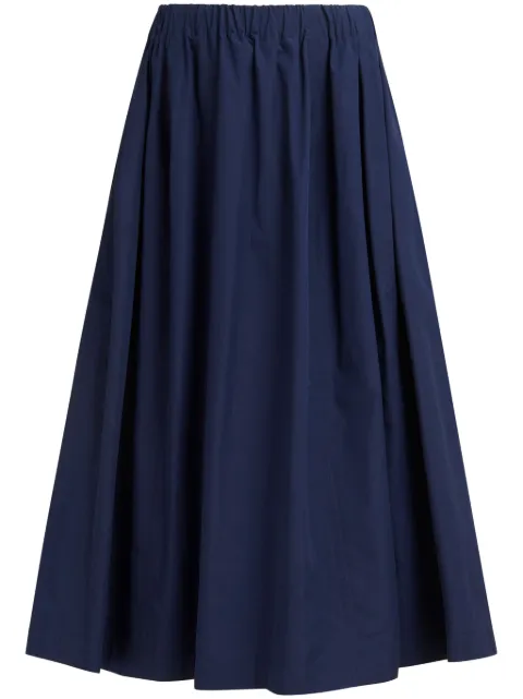 Marni A-line cotton midi skirt Blue GOMA0459A1UTC223
