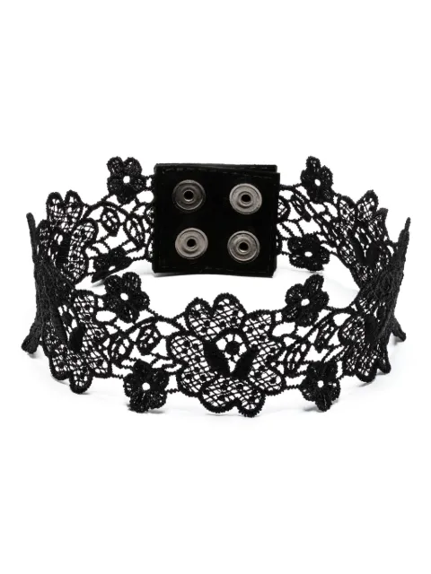 Manokhi floral-lace choker necklace Black MANO116
