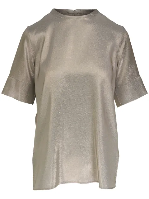 Akris lurex-detail T-shirt Gold 2401110700087136032