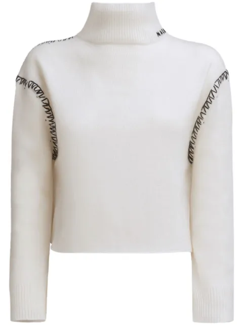 Marni decorative-stitching jumper White DVMD0174Q1UFZ373