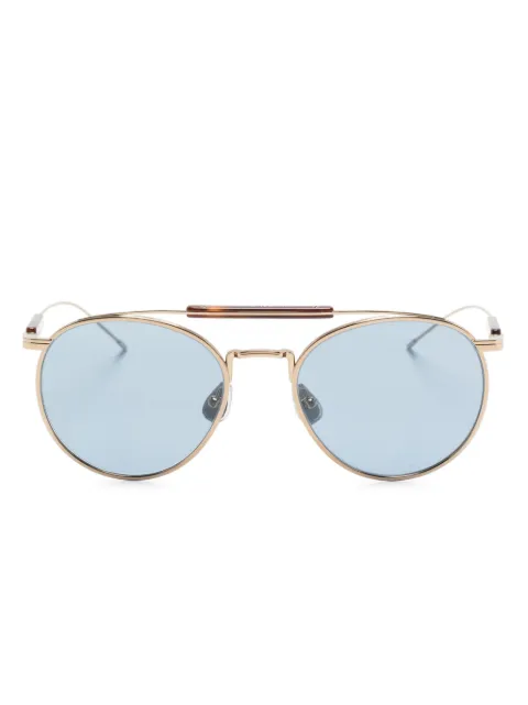 Brunello Cucinelli metallic round-frame sunglasses Silver BC2004ST500256