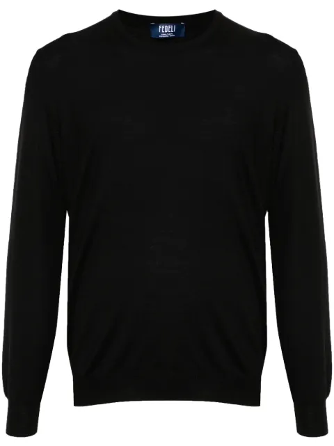 Fedeli fine-knit virgin-wool jumper Black 7UE07012