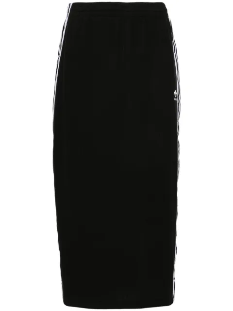 adidas 3-stripes ribbed pencil skirt Black IY7279