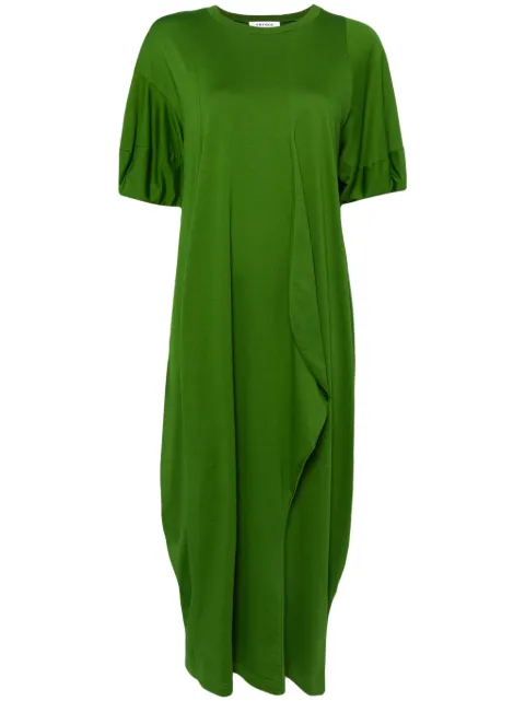 Enföld crew-neck cotton midi dress Green 300HA2831040
