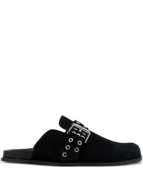 ALOHAS Halia eyelet-embellished mules Black S100508