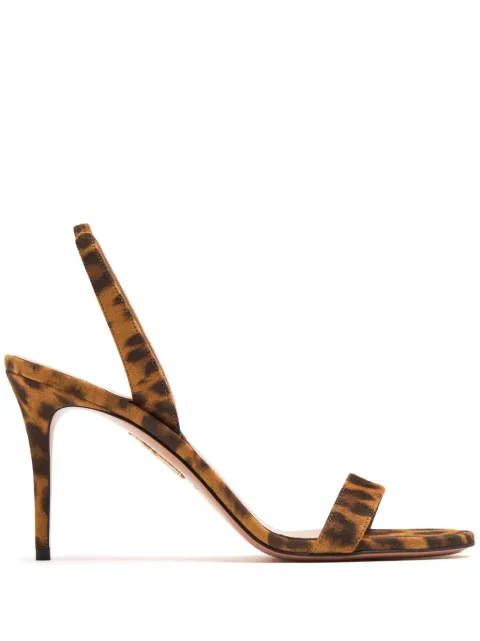 Aquazzura So Nude 85mm leather sandals Brown SNUMIDS0ANS