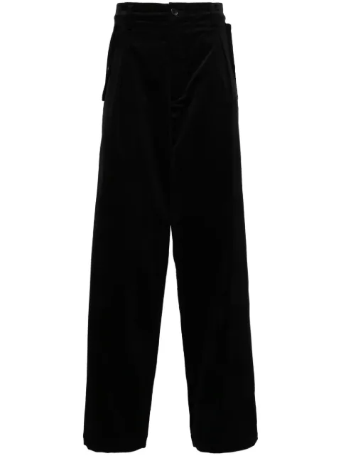 Yohji Yamamoto corduroy trousers Black HOP38056