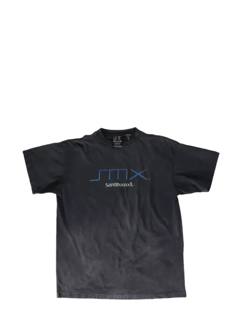SAINT MXXXXXX logo-print cotton T-shirt Black SMYS80000003