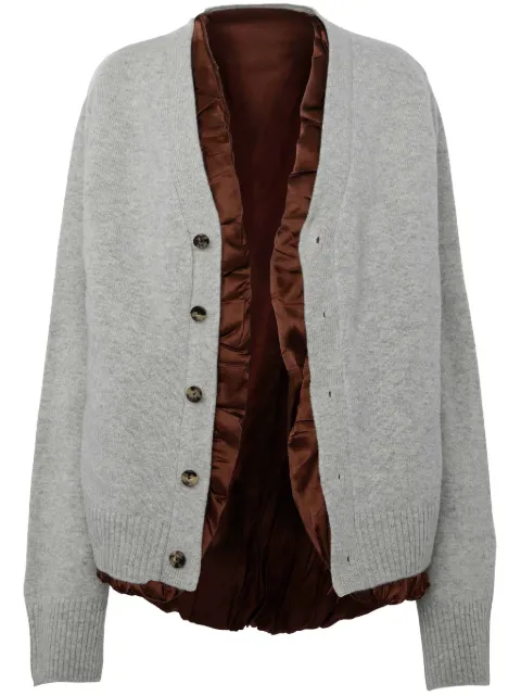 JW Anderson satin-lined cardigan Grey KW1174YN0375906