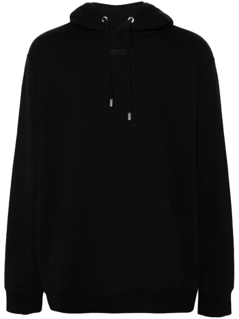 Lanvin logo-embroidered cotton hoodie Black RMHO0009J142A24
