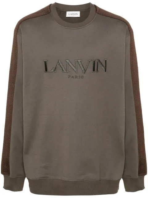 Lanvin logo-embroidered sweatshirt Green RMSS0004J212A24